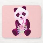 Breast Cancer Panda Bear Mouse Pads