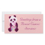 Breast Cancer Panda Bear Custom Photo Card