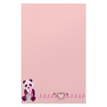 Breast Cancer Panda Bear Stationery
