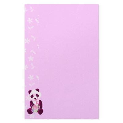 Breast Cancer Panda Bear Stationery Design by orsobear