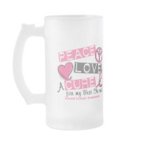 Breast Cancer PEACE, LOVE, A CURE 1 (Best Friend) Mugs