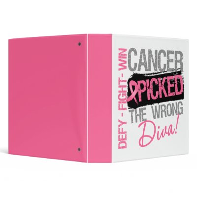 Breast Cancer Picked The Wrong Diva Medical Binder by cancerapparel