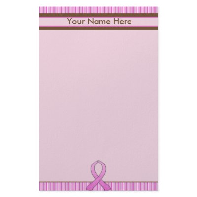 Breast Cancer Pink & Brown Striped by ShoutOut