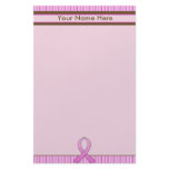 Breast Cancer Pink & Brown Striped
