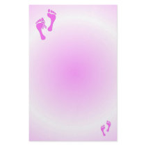 Breast Cancer Pink Foot Prints Stationary