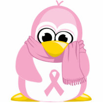 Breast Cancer Pink Penguin Cut Outs