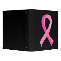 Breast Cancer Pink Ribbon 3 3 Ring Binder