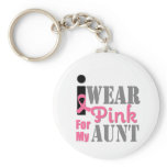 BREAST CANCER PINK RIBBON Aunt keychains