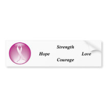 Breast Cancer Pink Ribbon Bumper Sticker