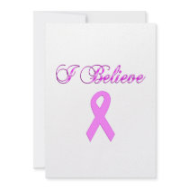 Breast Cancer Pink Ribbon Invites