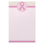 Breast Cancer Pink Ribbon Unlined Stationery Design
