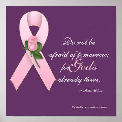 Breast Cancer Pink Ribbon w/Rose Custom Print by mrssocolov