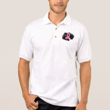 Breast Cancer Pink Ribbon With Scribble Tee Shirt