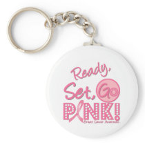 Breast Cancer Ready, Set, Go Pink! Key Chains