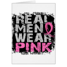 Breast Cancer Real Men Wear Pink Card