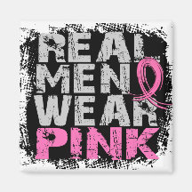 Breast Cancer Real Men Wear Pink Fridge Magnets