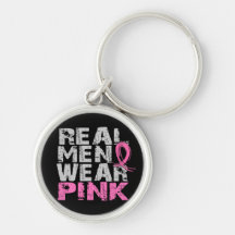 Breast Cancer Real Men Wear Pink Key Chains