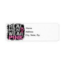 Breast Cancer Real Men Wear Pink Labels