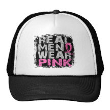 Breast Cancer Real Men Wear Pink Trucker Hat