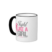Breast Cancer Ribbon - Fight Like a GIRL Coffee Mugs