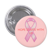 Breast Cancer Ribbon, HOPE STARTS WITH US Pins