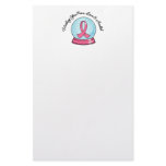 Breast Cancer Ribbon Merry Christmas Snowglobe Stationery Paper