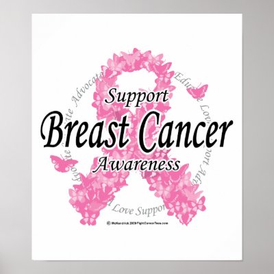 Breast Cancer Ribbon of Butterflies Poster by fightcancertees