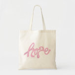 Breast Cancer Ribbon of Hope Tote Bags