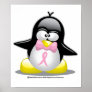 Breast Cancer Ribbon Penguin Poster