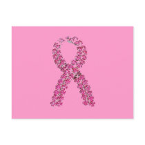 BREAST CANCER RIBBON POST CARD