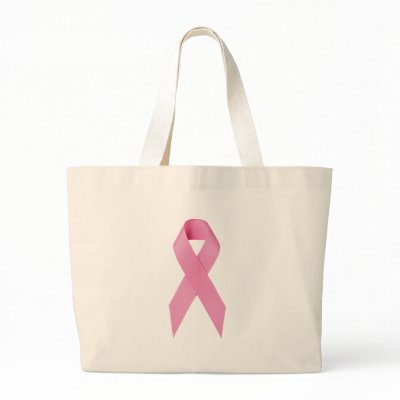 Breast Cancer Ribbon Tote Bag by breastcancertshirts