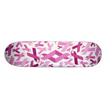Breast Cancer Ribbons skateboard
