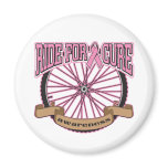 Breast Cancer Ride For Cure Fridge Magnet