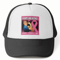 Breast Cancer Rosie Riveter - Fight Like a Girl Hats