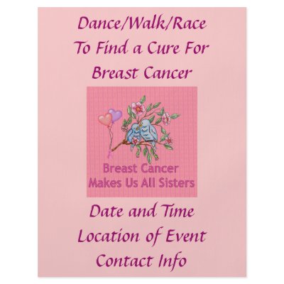 Breast Cancer Sisters Flyer Design by orsobear