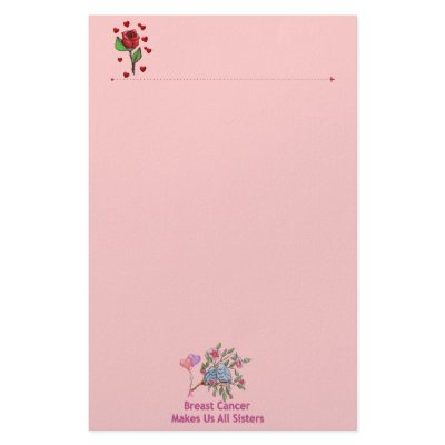 Breast Cancer Sisters Stationery Paper by orsobear