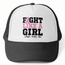 Breast Cancer Sporty Fight Like a Girl Trucker Hats