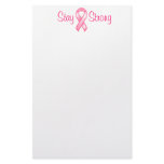 Breast Cancer Stay Strong Ribbon Stationery