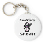 Breast Cancer Stinks Skunk Awareness Design Key Chain