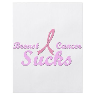 Breast cancer sucks flyer by inktees