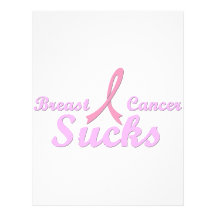 Breast cancer sucks letterhead template