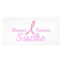 Breast cancer sucks photo card template