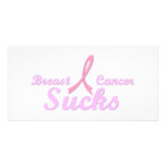 Breast cancer sucks photo card template