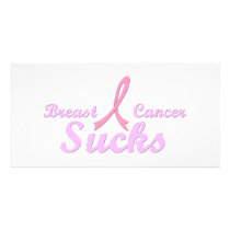 Breast cancer sucks photo card template