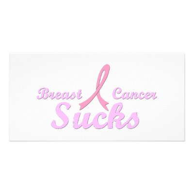 Breast cancer sucks photo card template by inktees