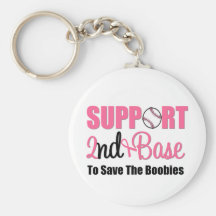 Breast Cancer Support 2nd Base Key Chain