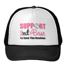 Breast Cancer Support 2nd Base Trucker Hats