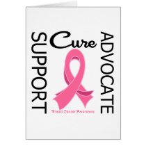 Breast Cancer Support Advocate Cure Greeting Card