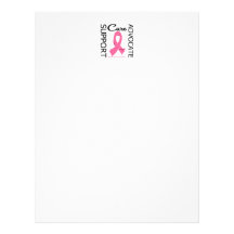 Breast Cancer Support Advocate Cure Custom Letterhead