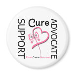 Breast Cancer Support Advocate Cure Fridge Magnets